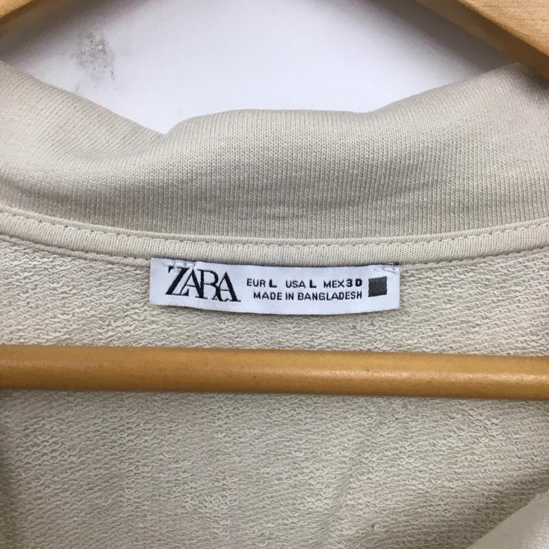 ザラ ZARA トレーナー 長袖 L 無地 アイボリー / アイボリー /  レディース USED 古着 中古 10124785