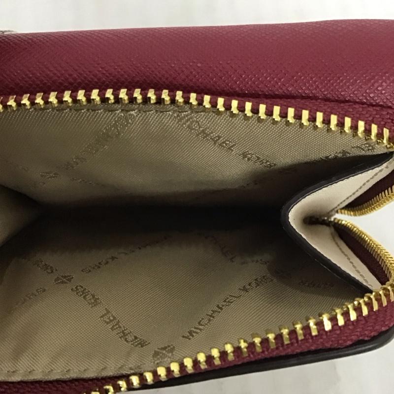 マイケルコース MICHAEL KORS 財布 コンパクト財布 35F1GTVZ5L 三つ折り財布 ロゴ、文字 桃 / ピンク /  レディース USED 古着 中古 10111521