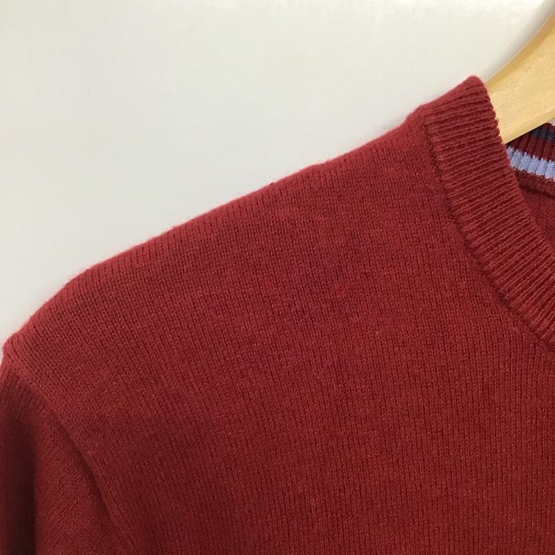 ブルックスブラザーズ BROOKS BROTHERS ニット、セーター 長袖 長袖ニットカットソー クルーネック セーター S 無地 赤 / レッド /  メンズ USED 古着 中古 10140969