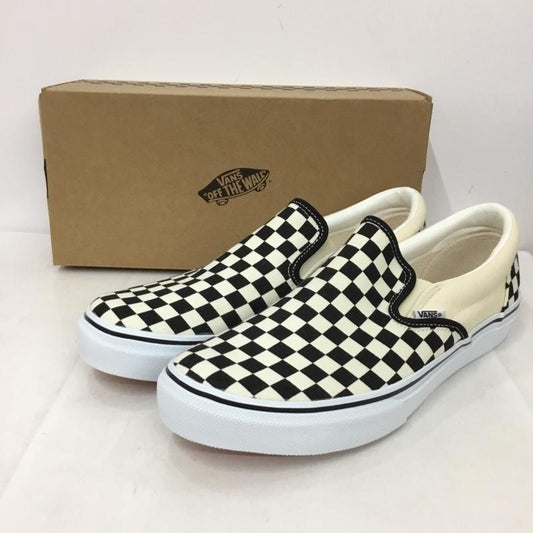 バンズ VANS スニーカー スニーカー V98CLA SLIP ON スニーカー 28cm 箱有 28.0cm チェック 白 / ホワイト / X 黒 / ブラック /  メンズ USED 古着 中古 10135541