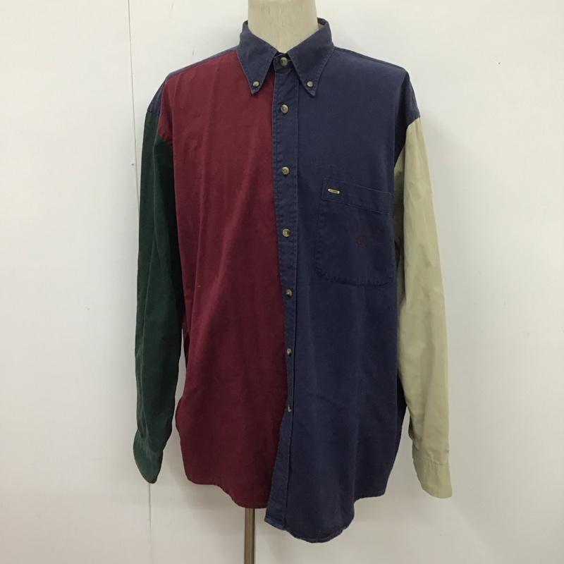 ノーティカ NAUTICA シャツ、ブラウス 長袖 ボタンダウンシャツ 90s L 無地 マルチカラー / マルチカラー /  メンズ USED 古着 中古 10111782