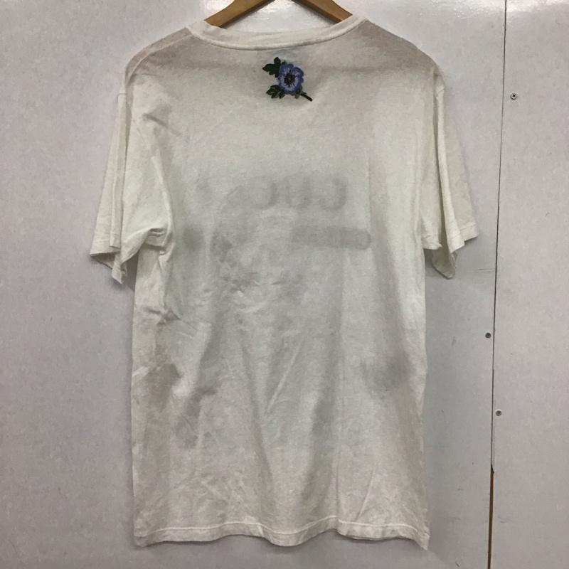 グッチ GUCCI Tシャツ 半袖 半袖カットソー プリントTシャツ クルーネックカットソー S プリント 白 / ホワイト /  メンズ USED 古着 中古 10148991