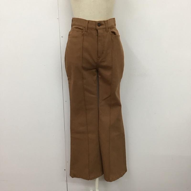 スライ SLY ボトムス ボトムス 030ESZ12-3760 WASH ME HW PINTUCK FLARE PT-E フレアパンツ 26 無地 茶 / ブラウン /  レディース USED 古着 中古 10120147