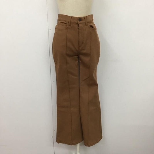スライ SLY ボトムス ボトムス 030ESZ12-3760 WASH ME HW PINTUCK FLARE PT-E フレアパンツ 26 無地 茶 / ブラウン /  レディース USED 古着 中古 10120147
