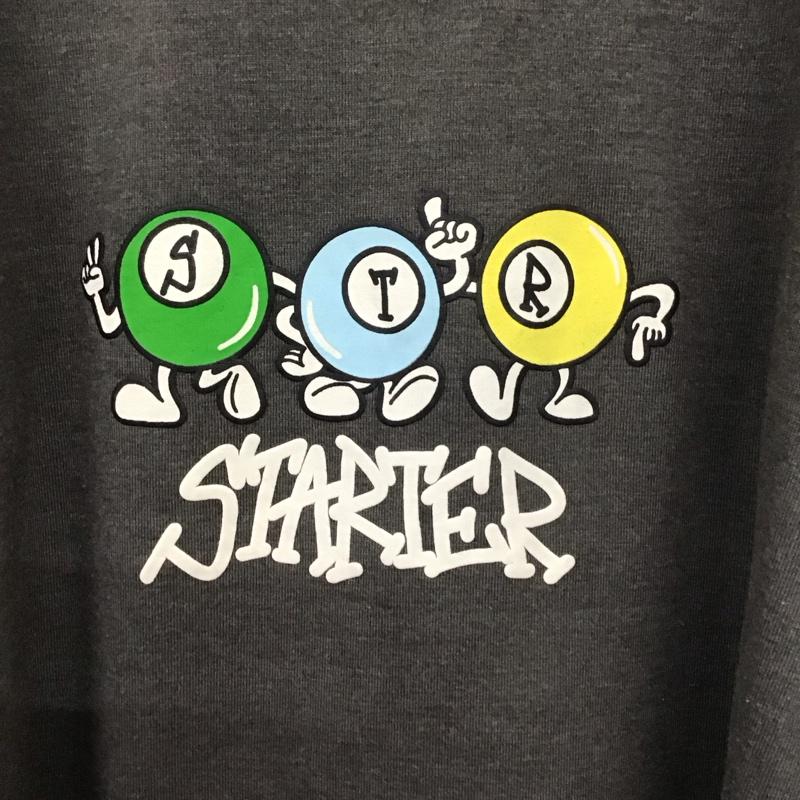 スターター STARTER Tシャツ 半袖 ST-ST163 ビリヤードプリント バックプリント クルーネック XL ロゴ、文字 チャコールグレー / チャコールグレー /  メンズ USED 古着 中古 10129119