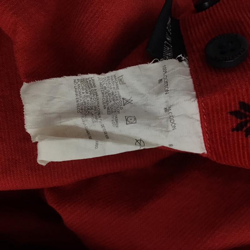 ノーティカ NAUTICA シャツ、ブラウス 長袖 長袖シャツ 無地シャツ カラーシャツ コーデュロイシャツ XL ロゴ、文字 赤 / レッド /  メンズ USED 古着 中古 10135965