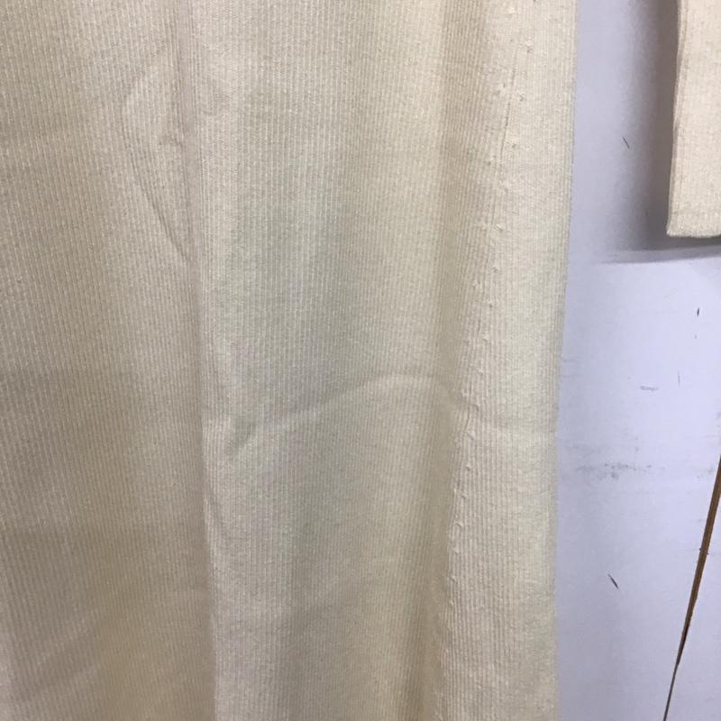 ザラ ZARA ワンピース ロングスカート 3519 003 733 タートルネック リブ 長袖 L 無地 オフホワイト / オフホワイト /  レディース USED 古着 中古 10142239