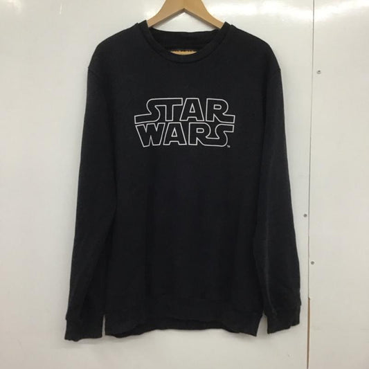 ザラメン ZARA MAN トレーナー 長袖 長袖トレーナー スウェット クルーネック プルオーバー starwars XL ロゴ、文字 黒 / ブラック /  メンズ USED 古着 中古 10133507