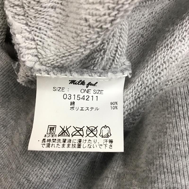 ミルクフェド MILKFED. トレーナー 長袖 ロゴ、文字 灰 / グレー /  レディース USED 古着 中古 10120172