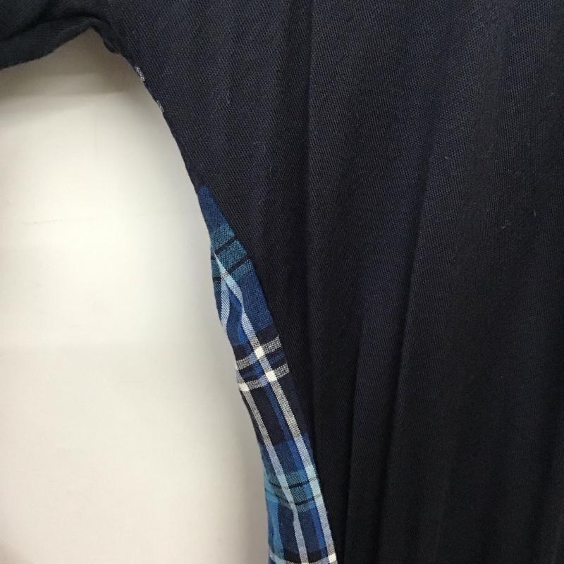 ミディウミ MidiUmi ワンピース ひざ丈スカート 無地 X チェック 青 / ブルー / X 紺 / ネイビー /  レディース USED 古着 中古 10150397