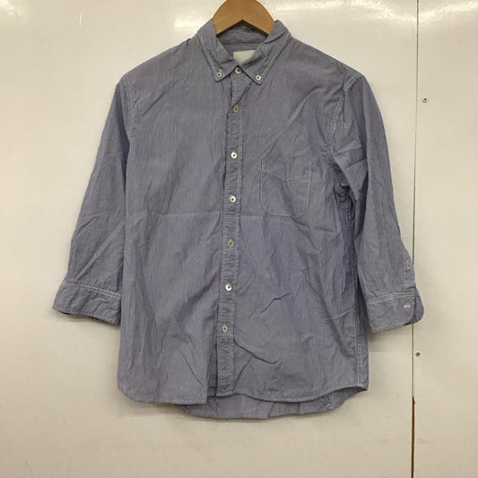 スティル バイ ハンド STILL BY HAND シャツ、ブラウス 半袖 半袖シャツ ストライプシャツ ボタンダウンシャツ 46 ストライプ 白 / ホワイト / X 水色 / ライトブルー /  メンズ USED 古着 中古 10147514