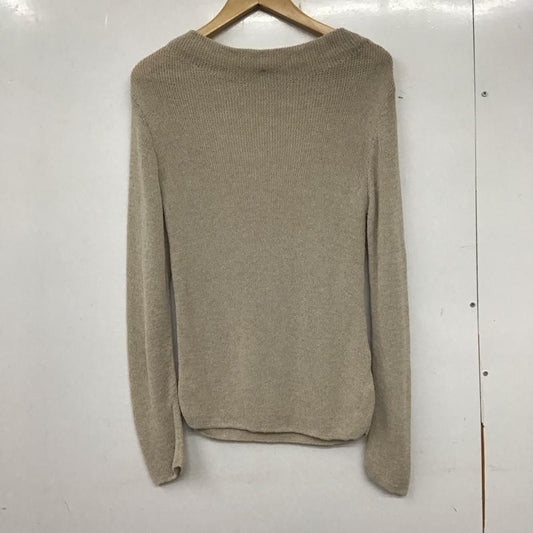 ザラ ZARA ニット、セーター 長袖 長袖ニットカットソー ワイドネック セーター L 無地 ベージュ / ベージュ /  レディース USED 古着 中古 10136461