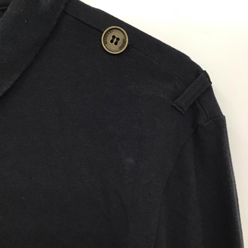バーバリーロンドン Burberry London カットソー 長袖 長袖カットソー カラーシャツ 長袖ポロシャツ XL ロゴ、文字 黒 / ブラック /  レディース USED 古着 中古 10119548