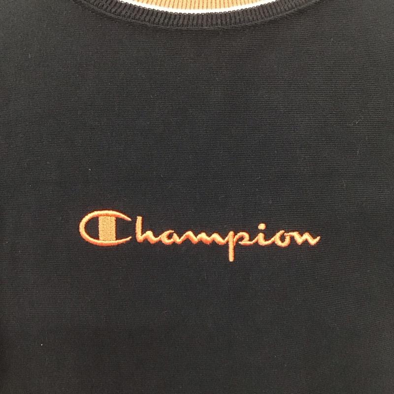 チャンピオン Champion Tシャツ 半袖 M ロゴ、文字 黒 / ブラック /  メンズ USED 古着 中古 10112004