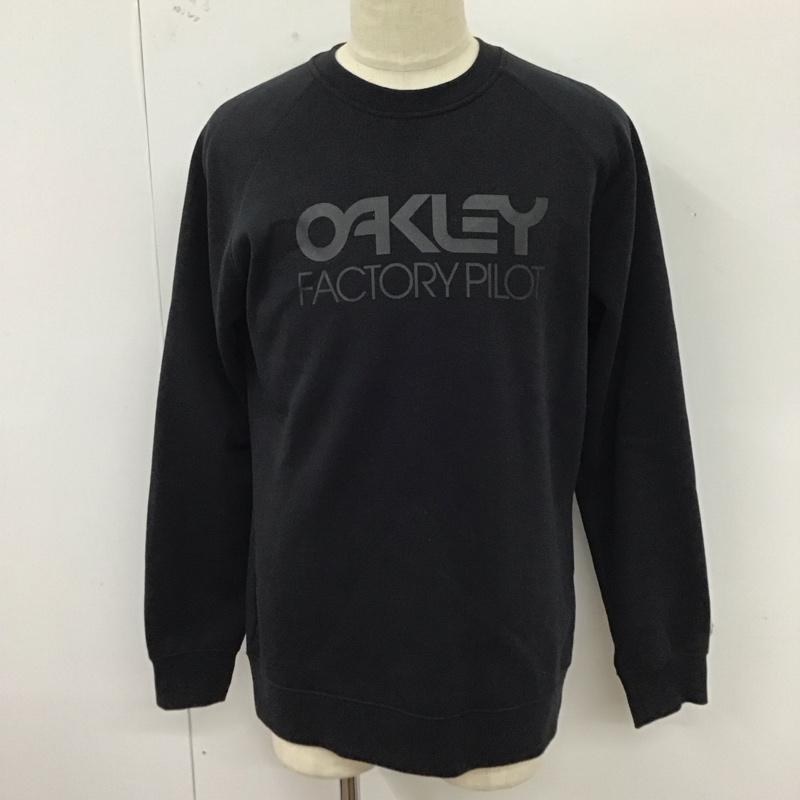 オークリー OAKLEY トレーナー 長袖 461409 スウェット 裏起毛 M ロゴ、文字 黒 / ブラック /  メンズ USED 古着 中古 10123281