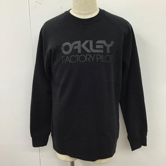 オークリー OAKLEY トレーナー 長袖 461409 スウェット 裏起毛 M ロゴ、文字 黒 / ブラック /  メンズ USED 古着 中古 10123281