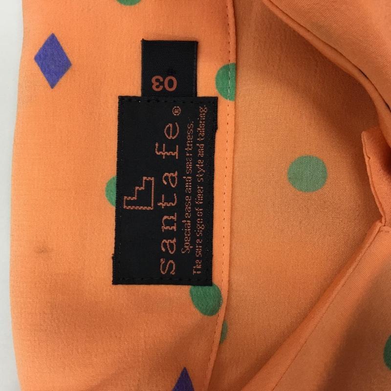 サンタフェ SANTAFE シャツ、ブラウス 長袖 3 総柄 橙 / オレンジ /  メンズ USED 古着 中古 10106306