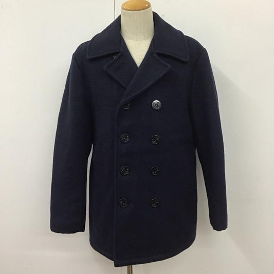 ショット schott コート コート一般 ピーコート アウター ダブルジャケット 40 無地 紺 / ネイビー /  メンズ USED 古着 中古 10110375