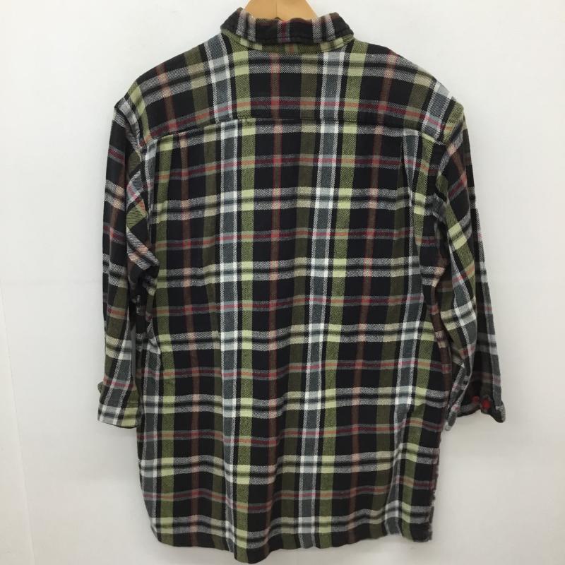 ニードルス Needles シャツ、ブラウス 七分袖 Needles 七分丈 シャツ 格子柄 L 格子柄 黒 / ブラック / X 緑 / グリーン /  メンズ USED 古着 中古 10135893