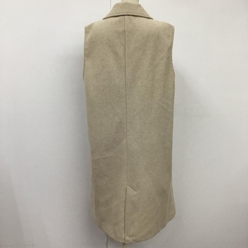 ザラ ZARA ベスト ベスト 3046 286 710 ロング ジレ L 無地 ベージュ / ベージュ /  レディース USED 古着 中古 10115281