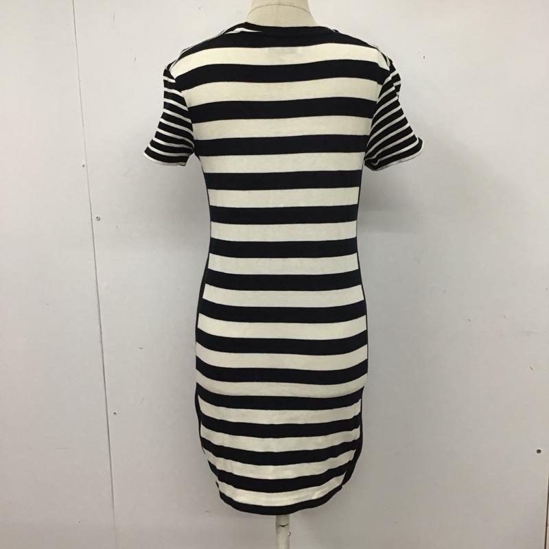 ザラ ZARA ワンピース ミニスカート 0085 082 093 半袖 S ボーダー柄 白 / ホワイト / X 黒 / ブラック / X 紺 / ネイビー /  レディース USED 古着 中古 10122899