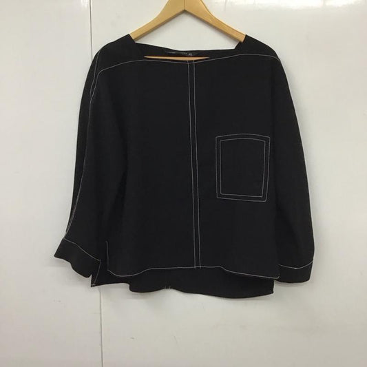 ザラ ZARA カットソー 長袖 9479/051/800 M 無地 黒 / ブラック /  レディース USED 古着 中古 10131183