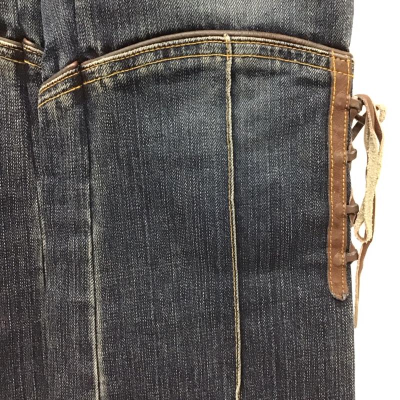 バーバリーブルーレーベル BURBERRY BLUE LABEL パンツ デニム、ジーンズ FQ510-252-30 レースアップ 36 無地 青 / ブルー /  レディース USED 古着 中古 10117249