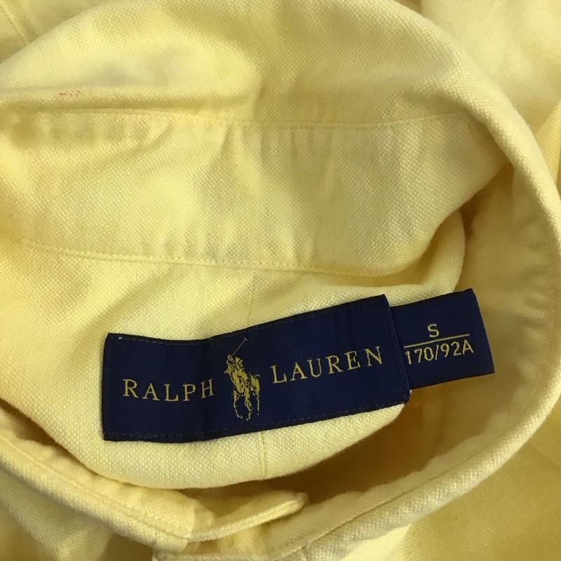 ラルフローレン RALPHLAUREN シャツ、ブラウス 長袖 長袖シャツ 無地シャツ カラーシャツ ボタンダウン S ロゴ、文字 黄 / イエロー /  メンズ USED 古着 中古 10127988