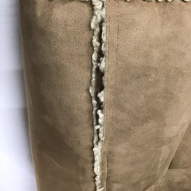 ローリーズファーム LOWRYS FARM コート コート一般 LF717030AD 裏ボア ノーカラー フルジップ M 無地 茶 / ブラウン /  レディース USED 古着 中古 10142253