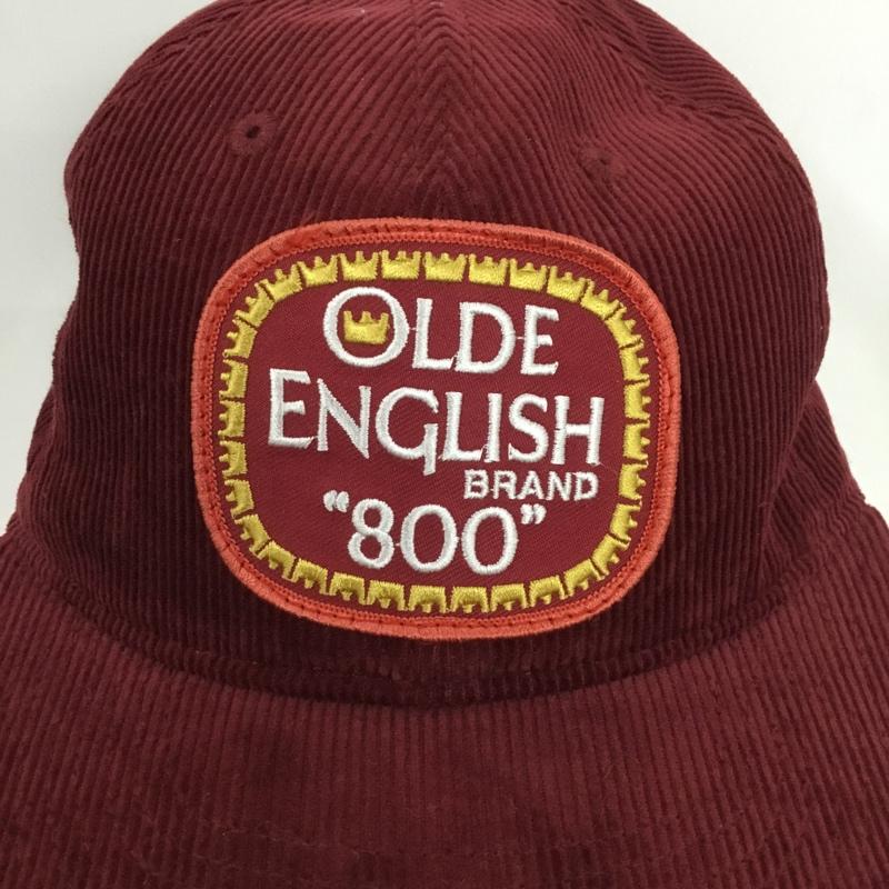 ニューハッタン newhattan 帽子 キャップ コーデュロイ ワッペン ロゴ、文字 えんじ / ワインレッド /  メンズ USED 古着 中古 10137890