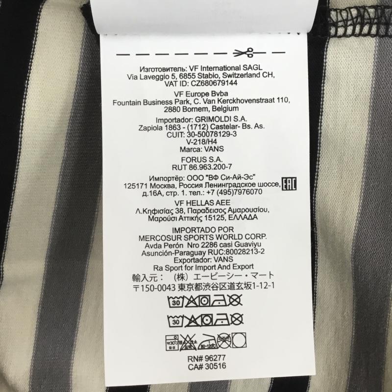 バンズ VANS Tシャツ 半袖 L ボーダー柄 灰 / グレー /  メンズ USED 古着 中古 10110706