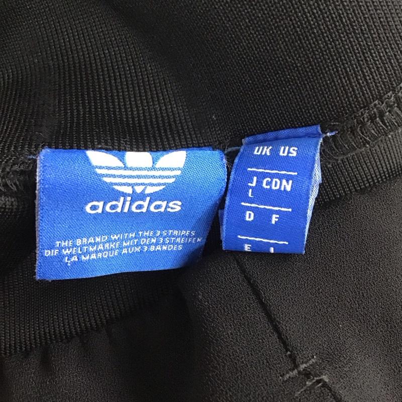 アディダス adidas ボトムス ボトムス BK5899 BELLBOTTOM PANT イージーパンツ L ロゴ、文字 黒 / ブラック /  レディース USED 古着 中古 10107362