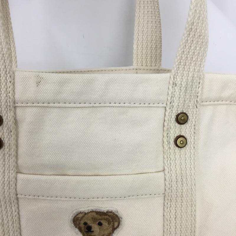 ポロラルフローレン POLO RALPH LAUREN トートバッグ トートバッグ ポロベア キャンバス ワンポイント アイボリー / アイボリー /  レディース USED 古着 中古 10142098