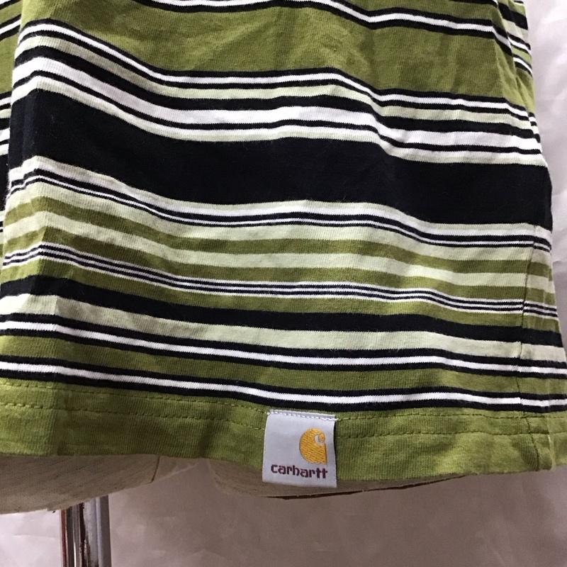 カーハート Carhartt Tシャツ 半袖 I031603 LAFFERTY T-SHIRT マルチボーダー クルーネック L ボーダー柄 マルチカラー / マルチカラー /  メンズ USED 古着 中古 10122614