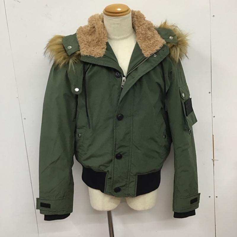 ディーゼル DIESEL ジャケット、上着 ジャンパー、ブルゾン ジップアップジャケット ジャンパー ジャケット カジュアルジャケット アウター XL ロゴ、文字 カーキ / カーキ /  メンズ USED 古着 中古 10124252