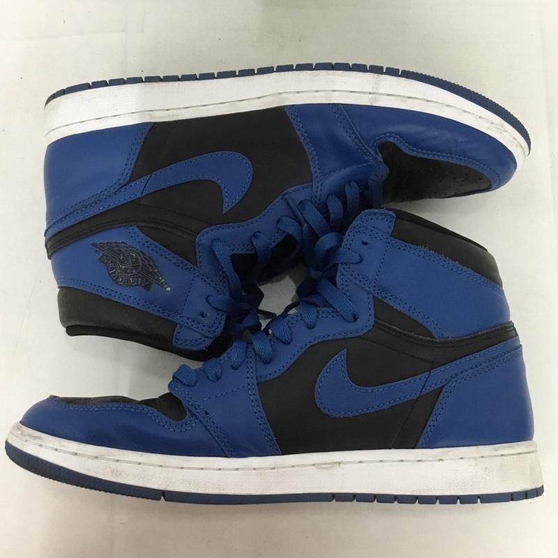 ナイキ NIKE スニーカー スニーカー 555088 404 AIR JORDAN 1 RETRO HIGH OG 27.5cm 27.5cm ロゴ、文字 黒 / ブラック / X 青 / ブルー /  メンズ USED 古着 中古 10136293