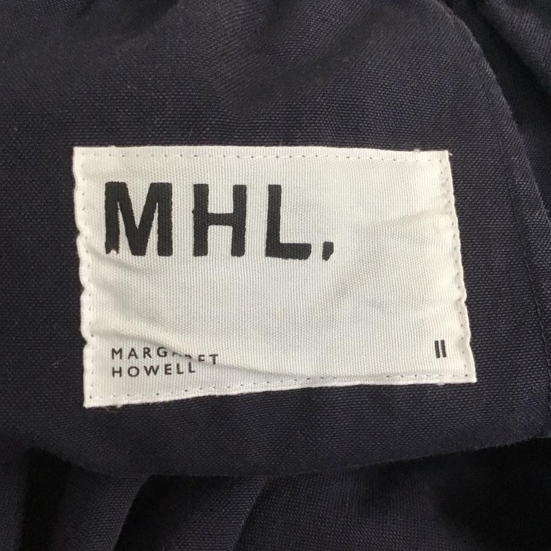 エムエイチエル MHL. スカート ロングスカート 595-8232506 コットンウール 2 無地 紺 / ネイビー /  レディース USED 古着 中古 10108560