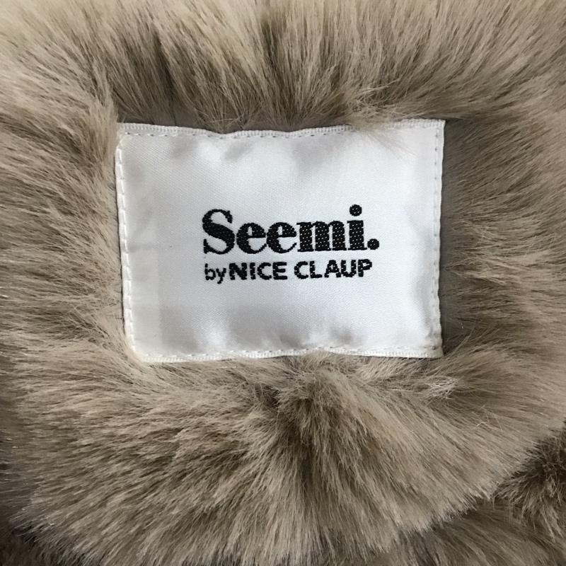 ナイスクラップ NICE CLAUP ジャケット、上着 ジャケット、ブレザー Seemi by NICE CLAUP 0942070010 フェイクファーコート タグ付き FREE 無地 ベージュ / ベージュ /  レディース USED 古着 中古 10125830