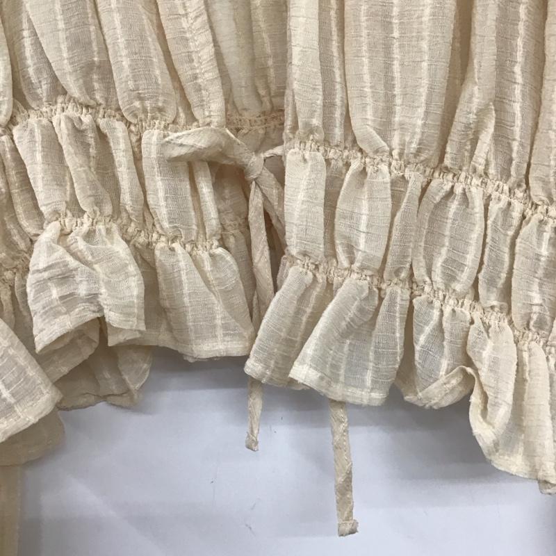 ダブルクローゼット w closet シャツ、ブラウス 長袖 長袖シャツ 無地シャツ ノーカラーシャツ シフォンシャツ FREE 無地 アイボリー / アイボリー /  レディース USED 古着 中古 10143803