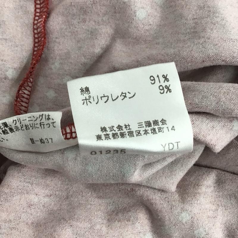 バーバリーロンドン Burberry London Tシャツ 七分袖 FA019-077 ボートネック 2 チェック 赤 / レッド /  レディース USED 古着 中古 10141960