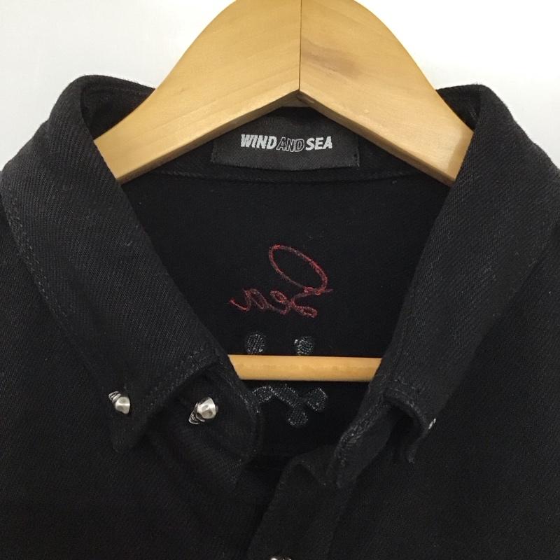 ウィンダンシー WIND AND SEA シャツ、ブラウス 長袖 wds-c-jrn-26-q1-sh-01 JERONSHIRT JeronBraxton 長袖シャツ L 無地 黒 / ブラック /  メンズ USED 古着 中古 10144483