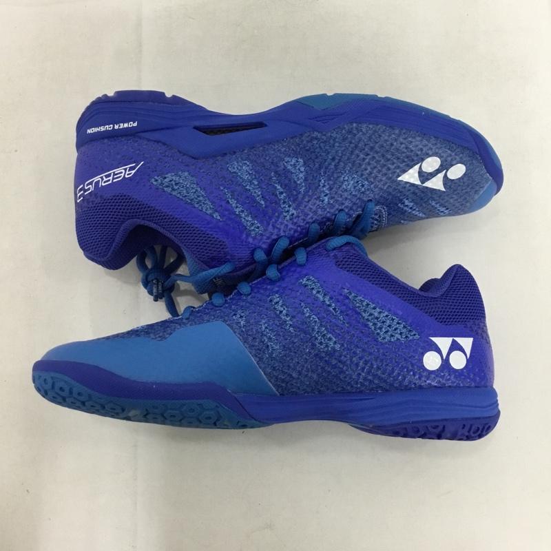 ヨネックス YONEX スニーカー スニーカー SHBA3M パワークッション エアラス3メン バドミントンシューズ 24cm 箱有 24.0cm ロゴ、文字 青 / ブルー /  レディース USED 古着 中古 10147951