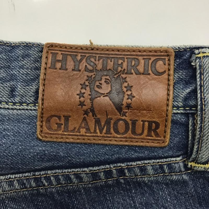 ヒステリックグラマー HYSTERIC GLAMOUR パンツ デニム、ジーンズ デニムパンツ スリムパンツ ジーンズ スタッズ 30インチ ダメージ加工 インディゴ / インディゴ /  メンズ USED 古着 中古 10120047
