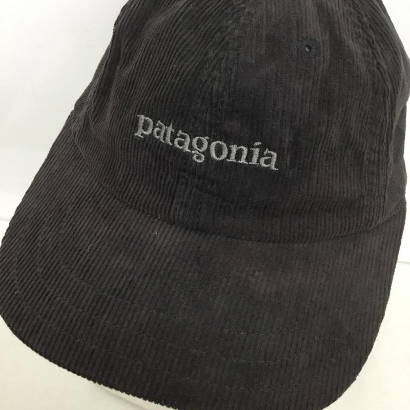 パタゴニア patagonia 帽子 キャップ コーデュロイ ロゴ、文字 黒 / ブラック /  メンズ USED 古着 中古 10143292