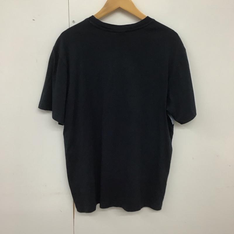 アディダス adidas Tシャツ 半袖 半袖カットソー プリントTシャツ クルーネックカットソー ロゴ、文字 紺 / ネイビー /  メンズ USED 古着 中古 10140132