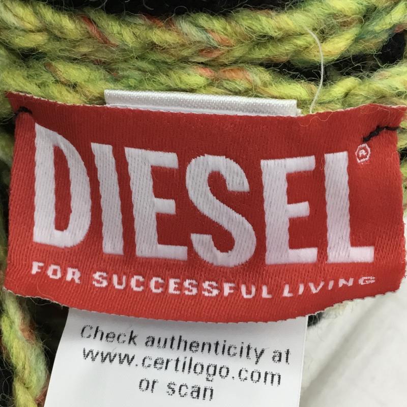 ディーゼル DIESEL 帽子 ニット帽 ユニセックス FREE  黒 / ブラック / X 緑 / グリーン / X 桃 / ピンク /  メンズ USED 古着 中古 10140572