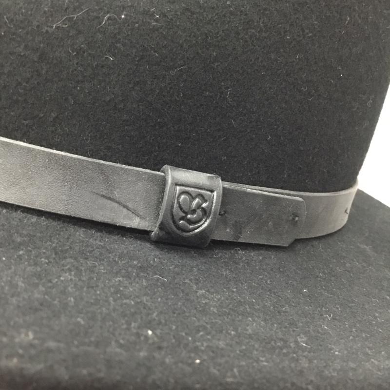 ブリクストン BRIXTON 帽子 ハット MESSER FEDORA 中折れハット 58cm 無地 黒 / ブラック /  メンズ USED 古着 中古 10106347