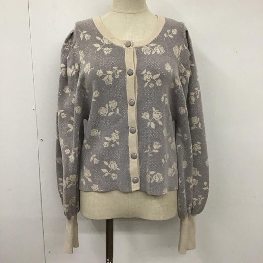 ナイスクラップ NICE CLAUP カーディガン 長袖 FREE 総柄 マルチカラー / マルチカラー /  レディース USED 古着 中古 10108137