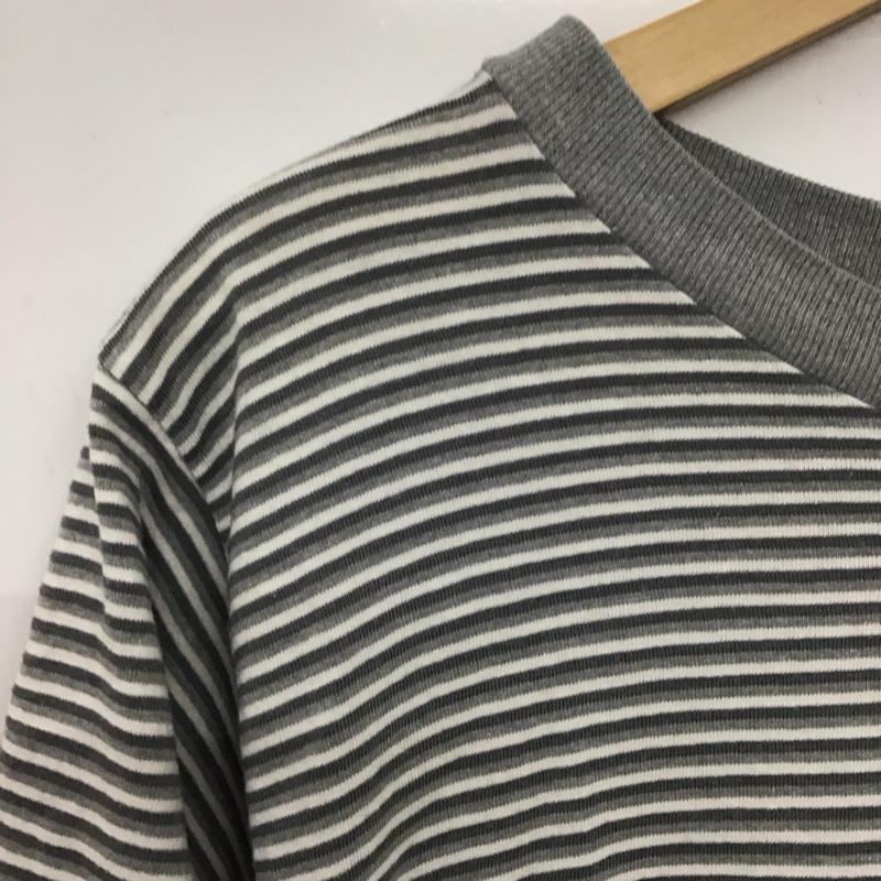 ピューリタン PURITAN Tシャツ 半袖 半袖カットソー プリントTシャツ クルーネックカットソー ボーダー柄 灰 / グレー /  メンズ USED 古着 中古 10148548