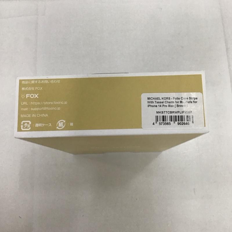 マイケルコース MICHAEL KORS ファッション小物 ファッション小物 MKSTTCBRWFLIP2267 iPhone 14 Pro Max 手帳型 iPhoneケース ロゴ、文字 茶 / ブラウン /  レディース USED 古着 中古 10123250